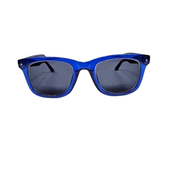 Unbranded Translucent Blue Plastic Frame Horn Rimmed Prescription Eye Glass Kids - Picture 2 of 7